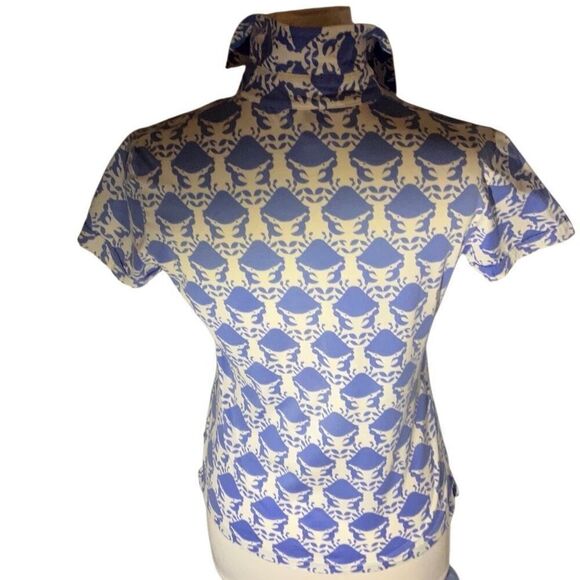 Lilly Pulitzer White Label Vintage Short Sleeve Polo, Small. Crabs! Preppy, old - Picture 12 of 15